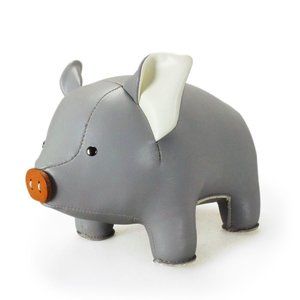 Züny Bookends Grey Pig Paperweight Collectibles
